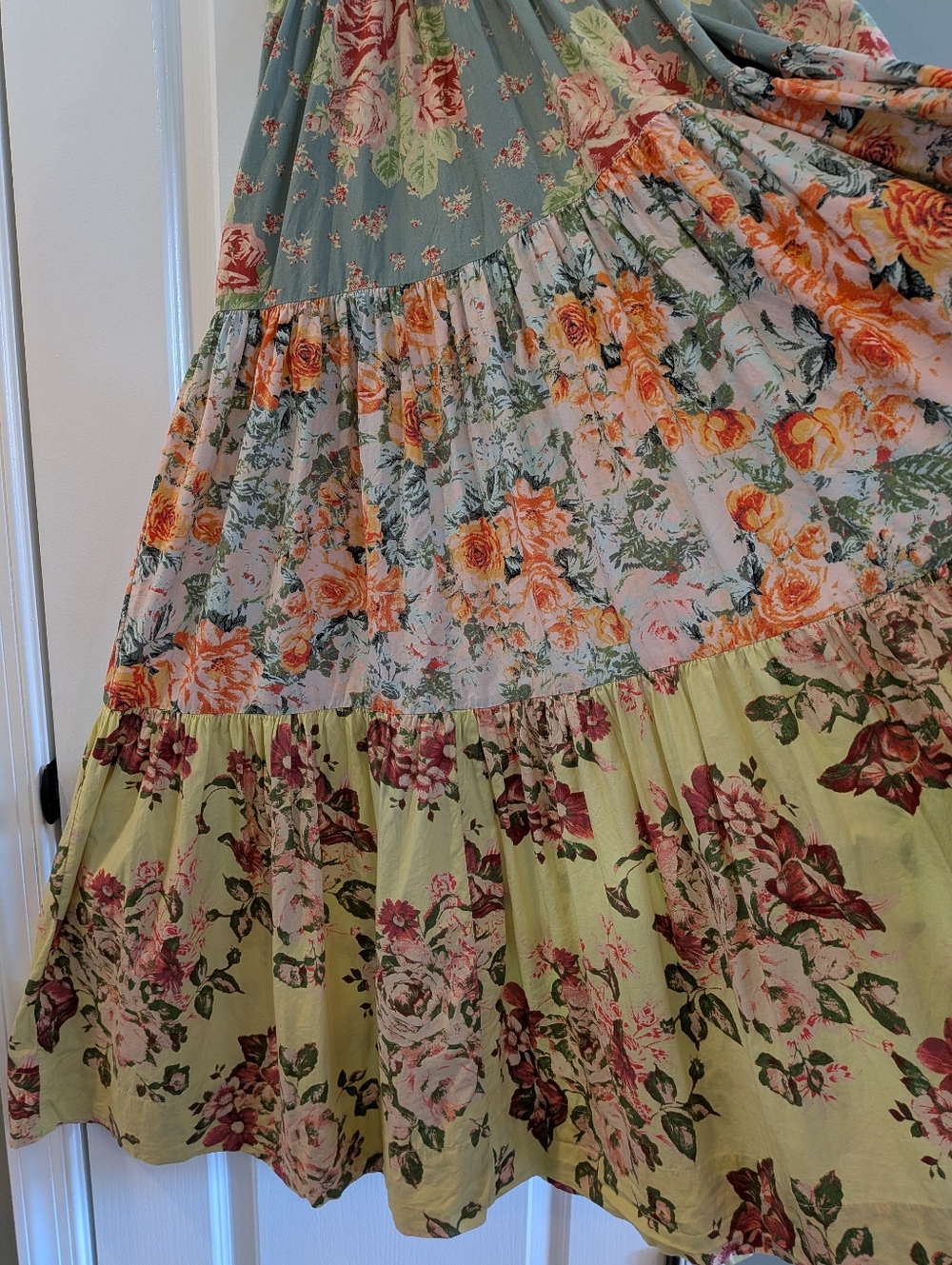 Free People Bluebell Maxi Dress Size L Cottagecore Whimsical Garden Floral Fairy - Picture 15 of 16